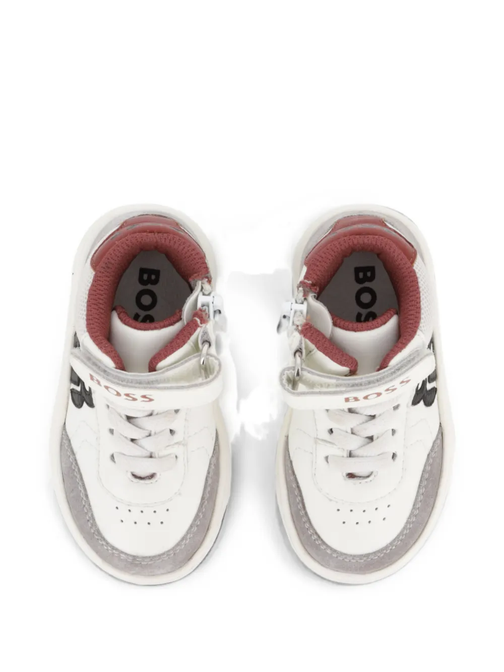 BOSS Kidswear Double B sneakers met monogram Beige