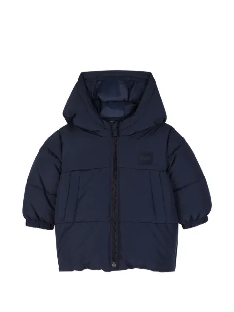 BOSS Kidswear quilted hooded jacket