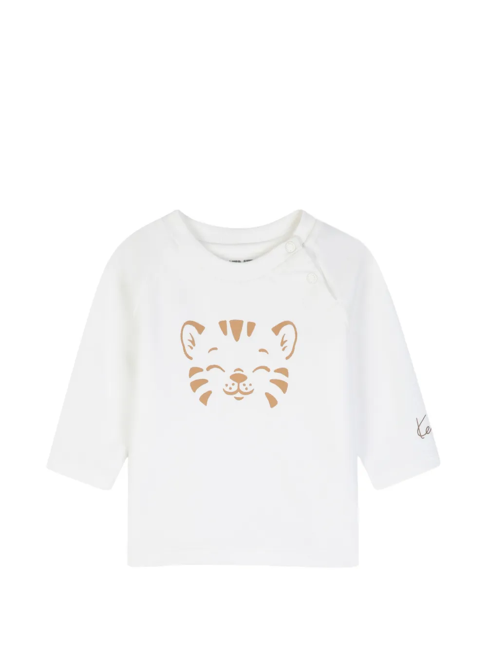 Kenzo Kids Pyjama met tijger-print en lange mouwen Beige