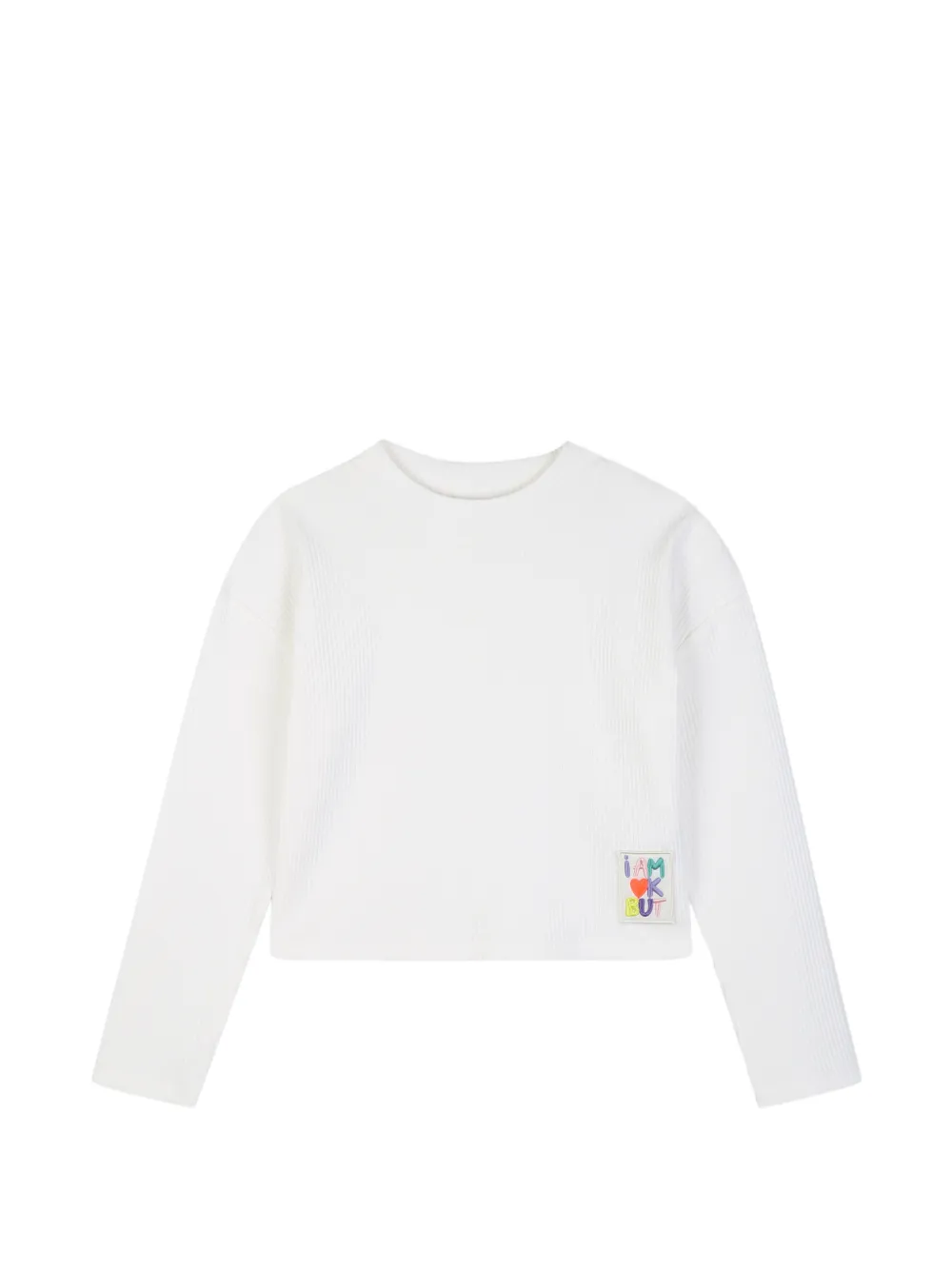 Billieblush T-shirt a coste con maniche lunghe - Bianco