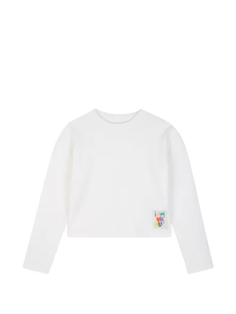 Billieblush camiseta de canalé con manga larga