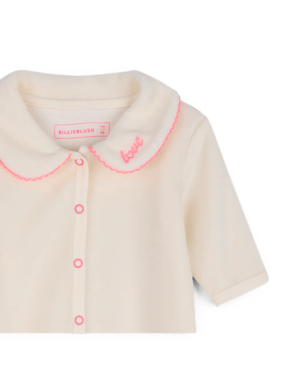 Billieblush Pyjama met Peter Pan kraag en borduurwerk Beige