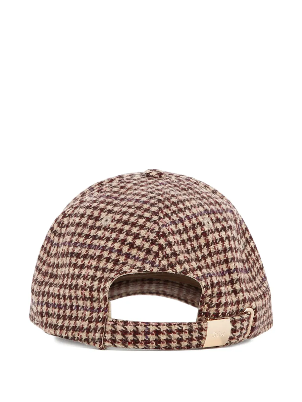 Chloé Kids Pet met geborduurd logo en pied-de-poule print Bruin