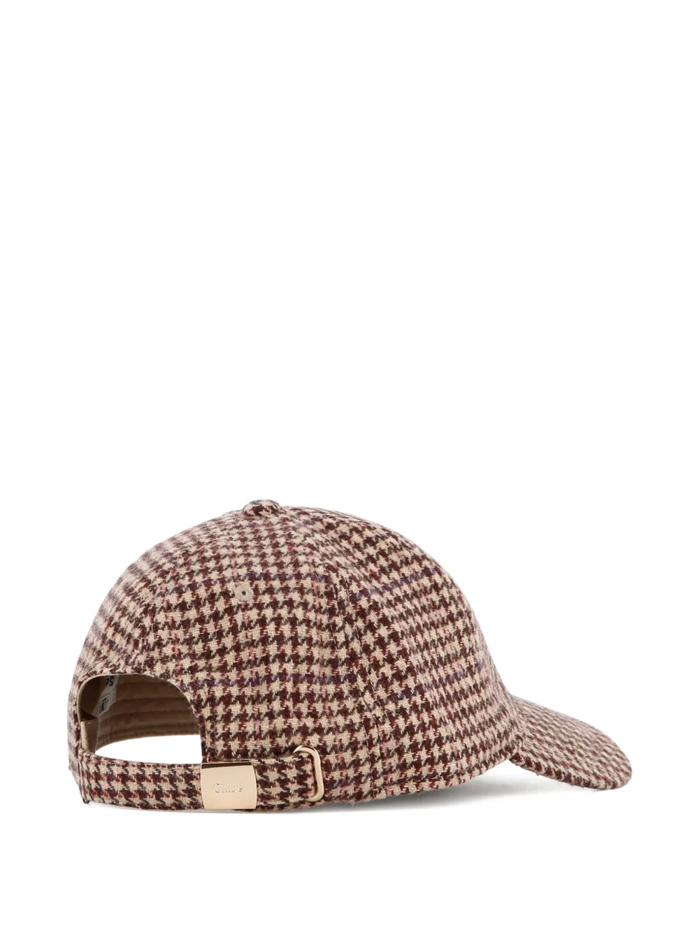 Chloé Kids Pet met geborduurd logo en pied-de-poule print Bruin