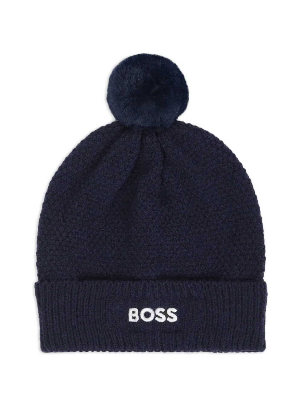 BOSS Kidswear Berretto con pompon - Blu