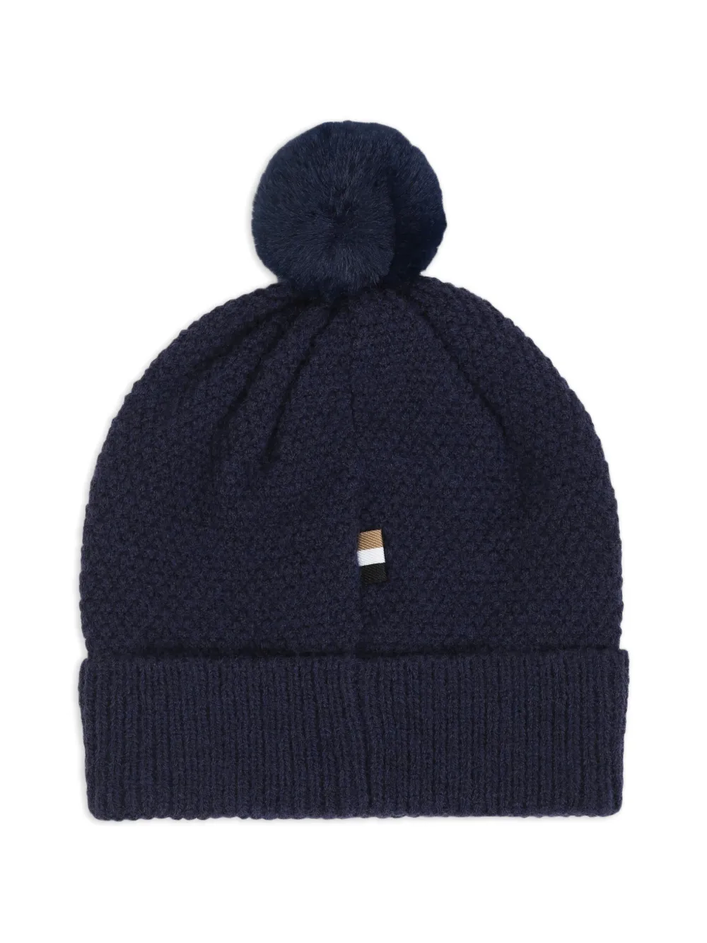 BOSS Kidswear Gebreide muts met pompon Blauw