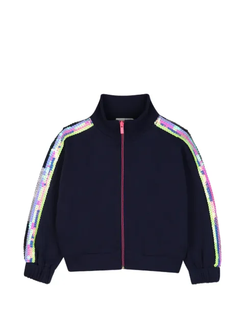 Billieblush sudadera bordada con lentejuelas y cierre