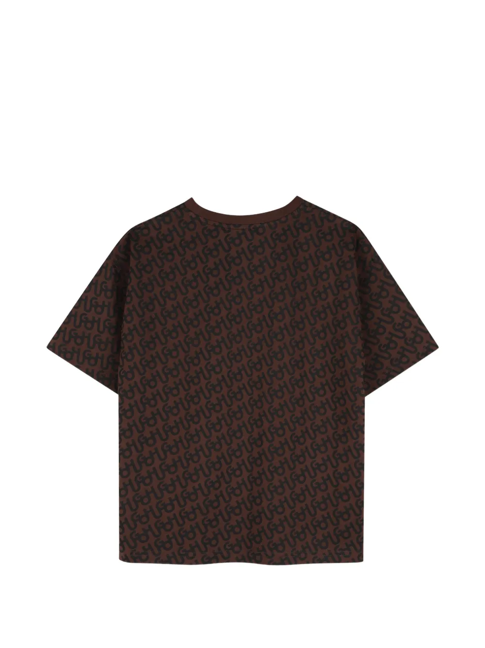HUGO KIDS T-shirt met monogramprint Bruin