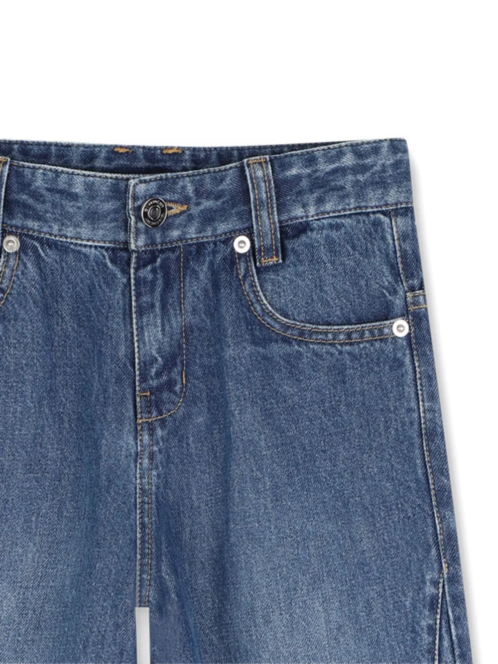 Givenchy Kids Jeans met geborduurd logo Blauw