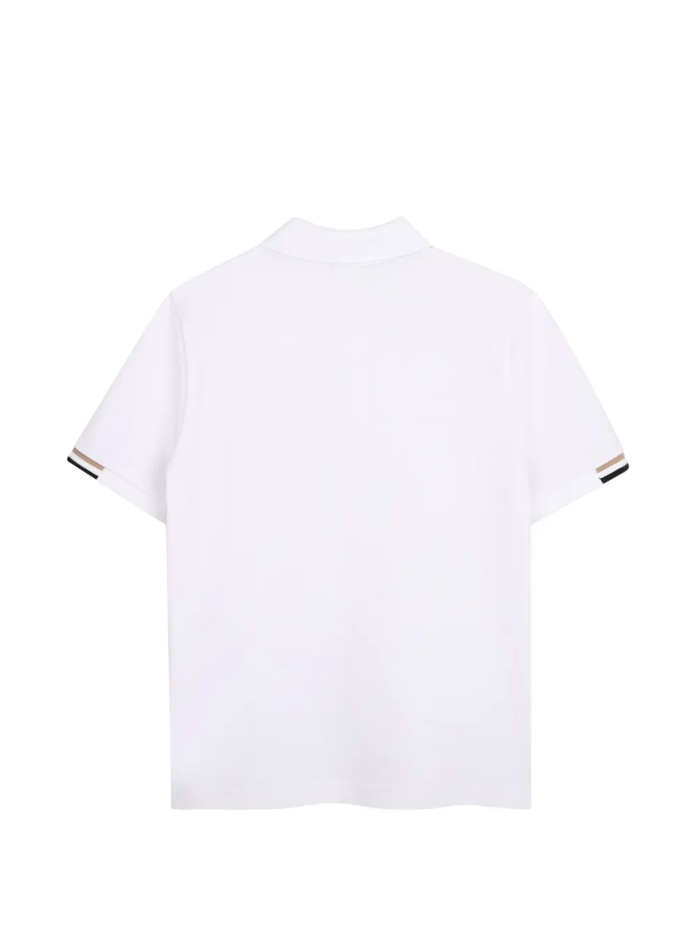 BOSS Kidswear Poloshirt met geborduurd logo Wit