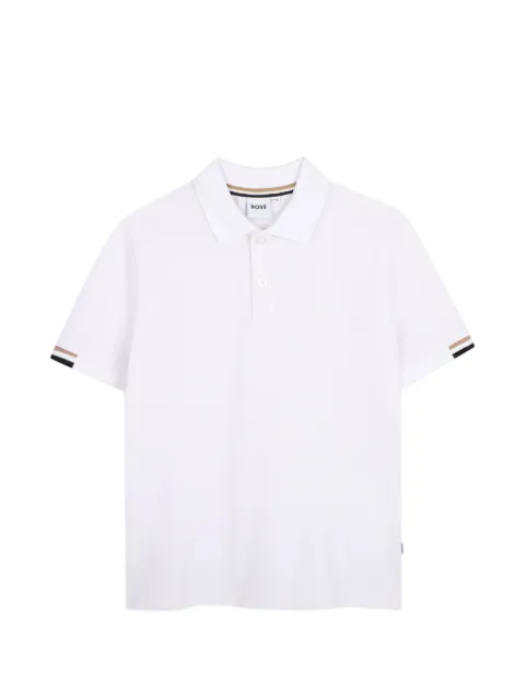 BOSS Kidswear logo-embroidered short-sleeve polo shirt