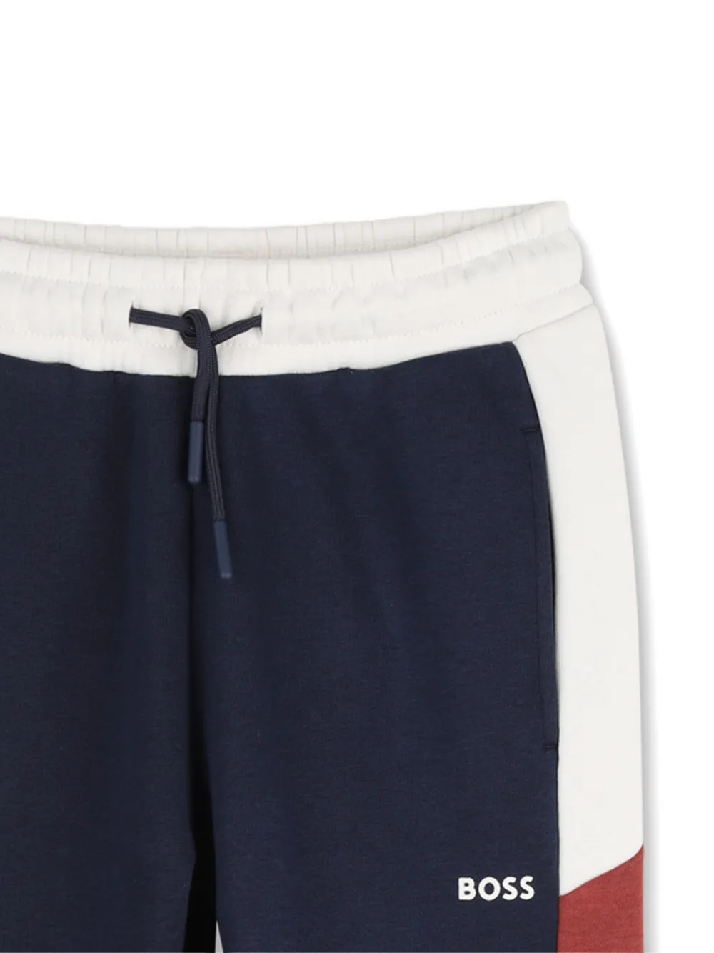 BOSS Kidswear Trainingsbroek met logoprint Blauw