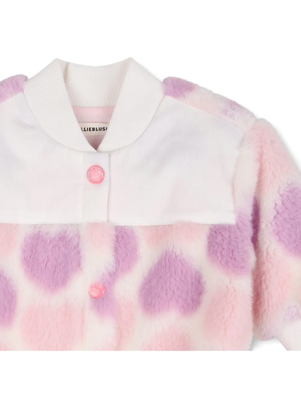 Billieblush Romper van imitatiebont met hart-patroon Roze