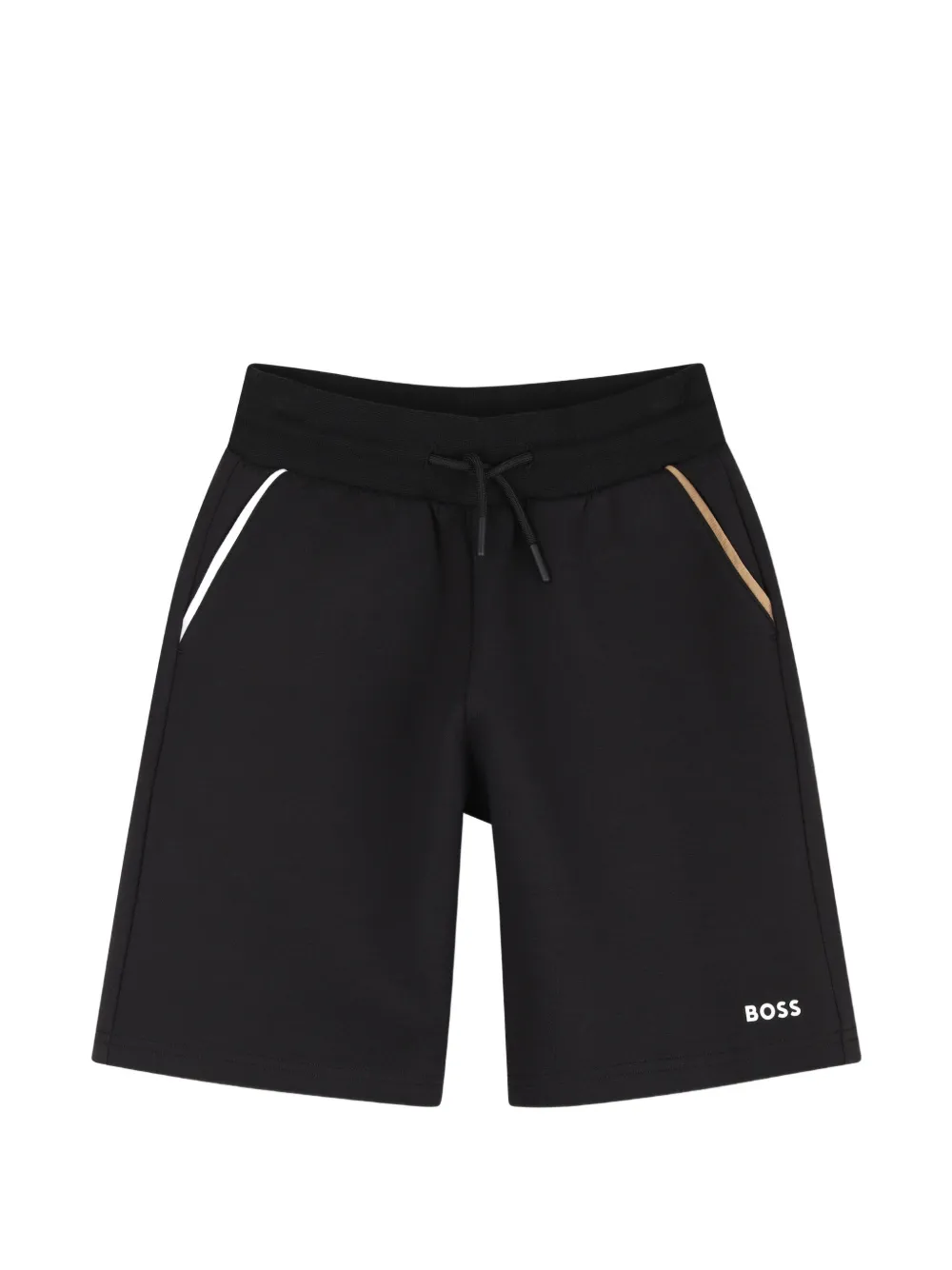 BOSS Kidswear Shorts con coulisse e logo - Nero