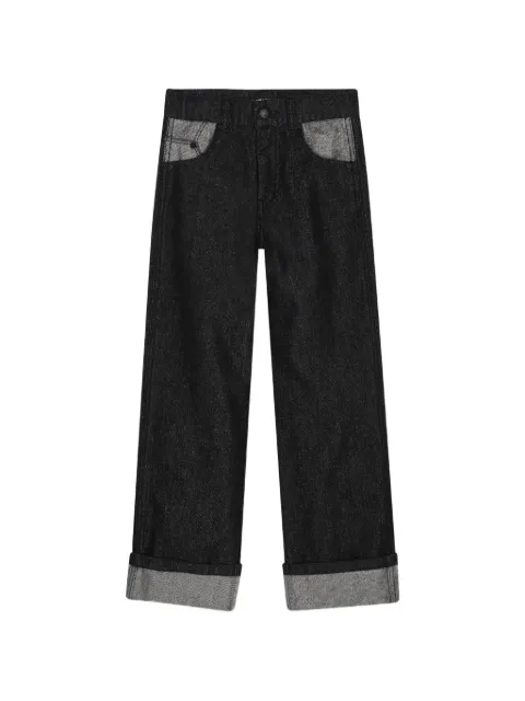 Karl Lagerfeld Kids contrast-panel turn-up jeans