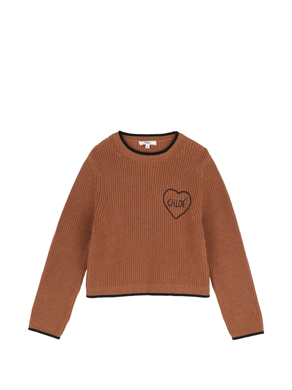 Chloé Kids Maglione con ricamo - Marrone