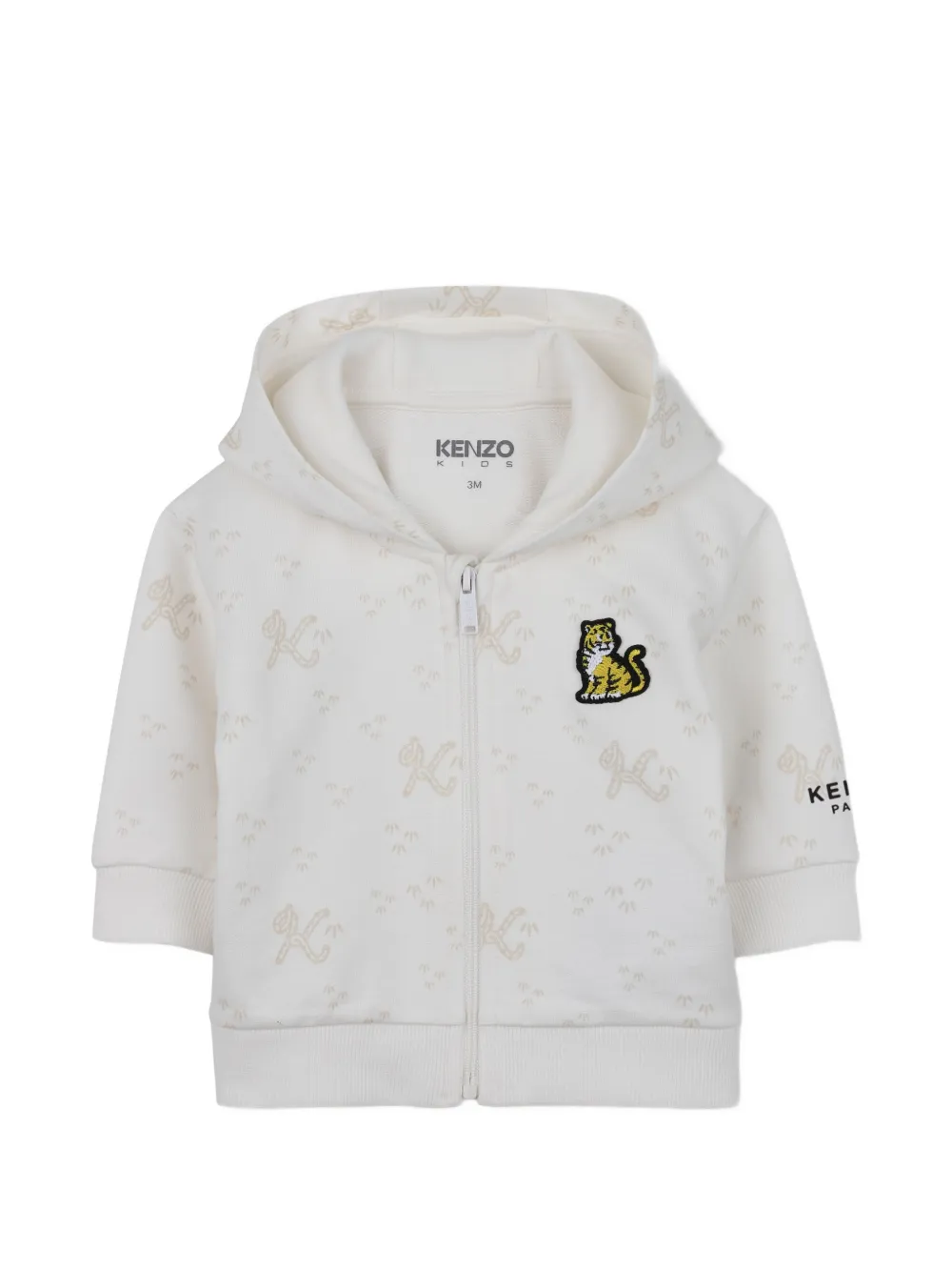 Kenzo Kids Driedelig katoenen set met tijger-print Beige