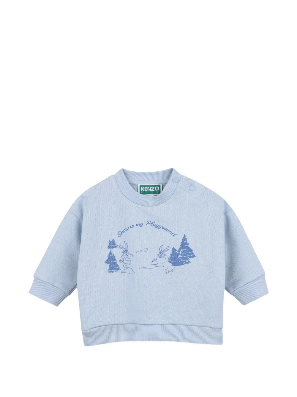 Kenzo Kids Sweater en broek met grafische print Blauw