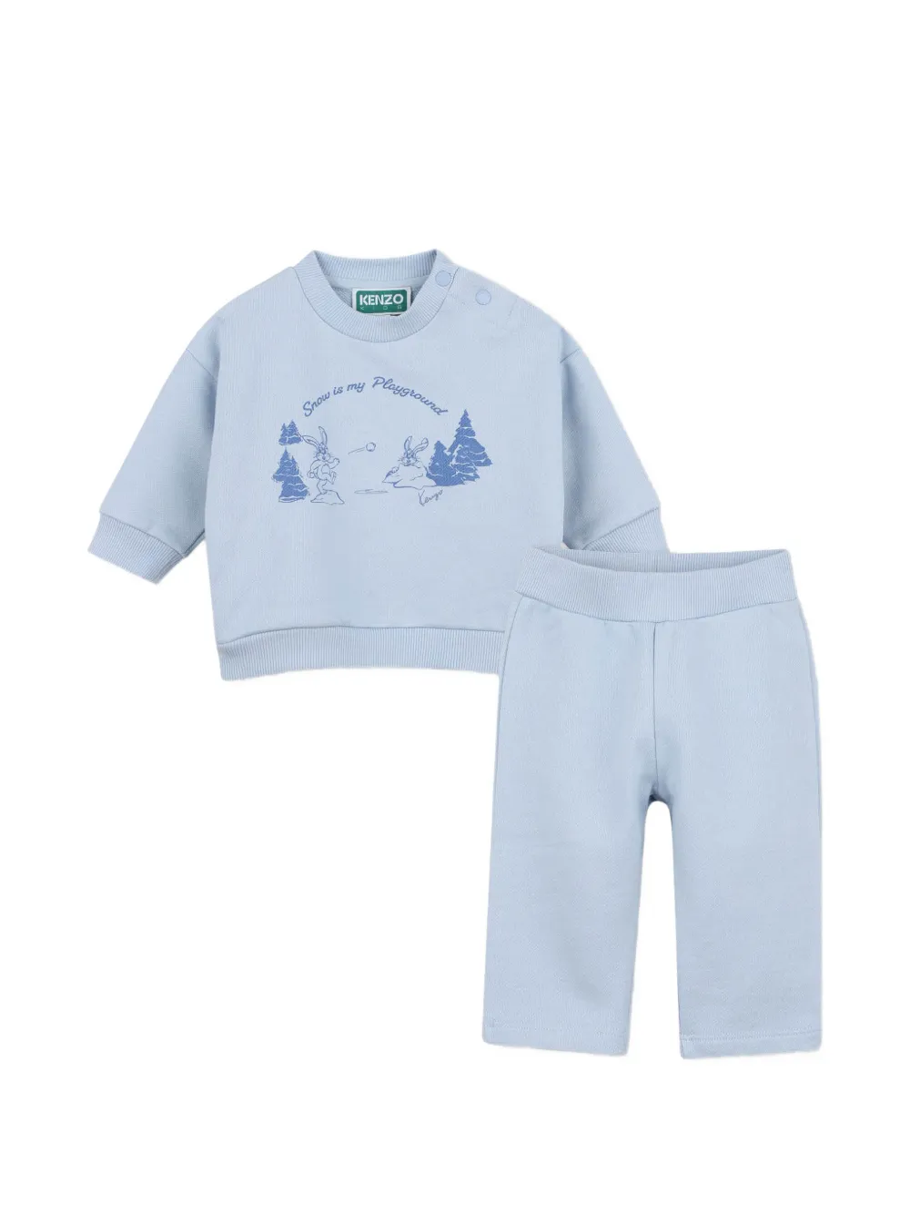Kenzo Kids graphic-print sweatshirt trousers set - Blue