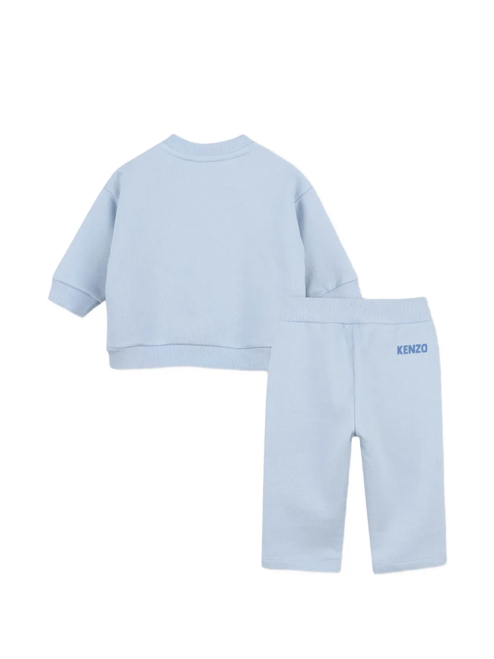 Kenzo Kids Sweater en broek met grafische print Blauw