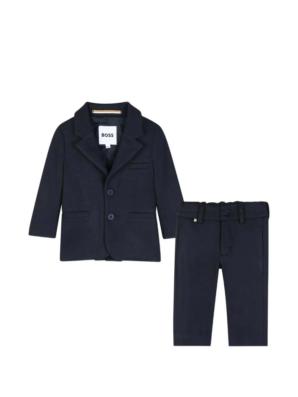BOSS Kidswear Zweiteiliger Anzug mit fallendem Revers - Blau