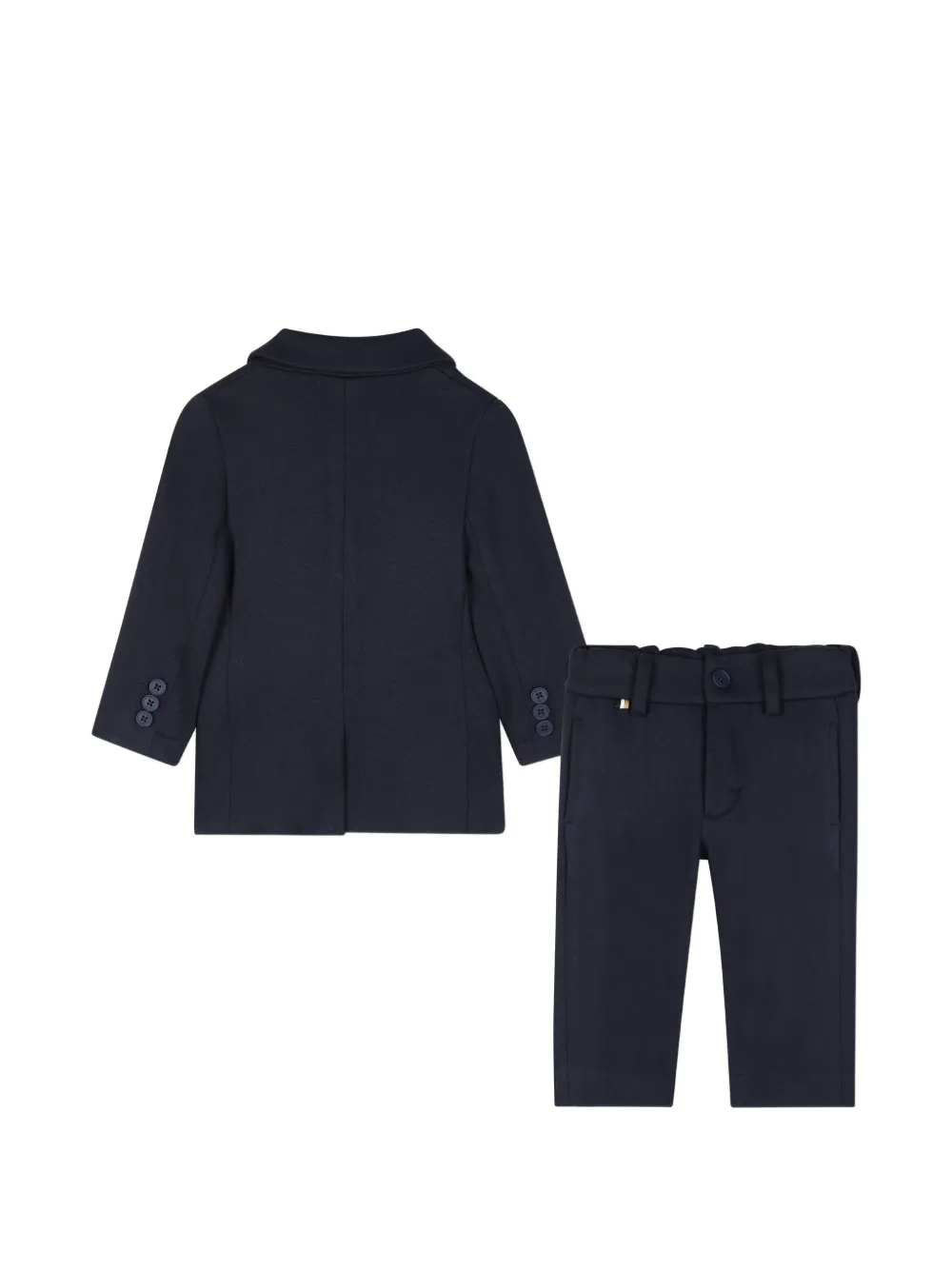 BOSS Kidswear Tweedelig pak met gekerfde revers Blauw