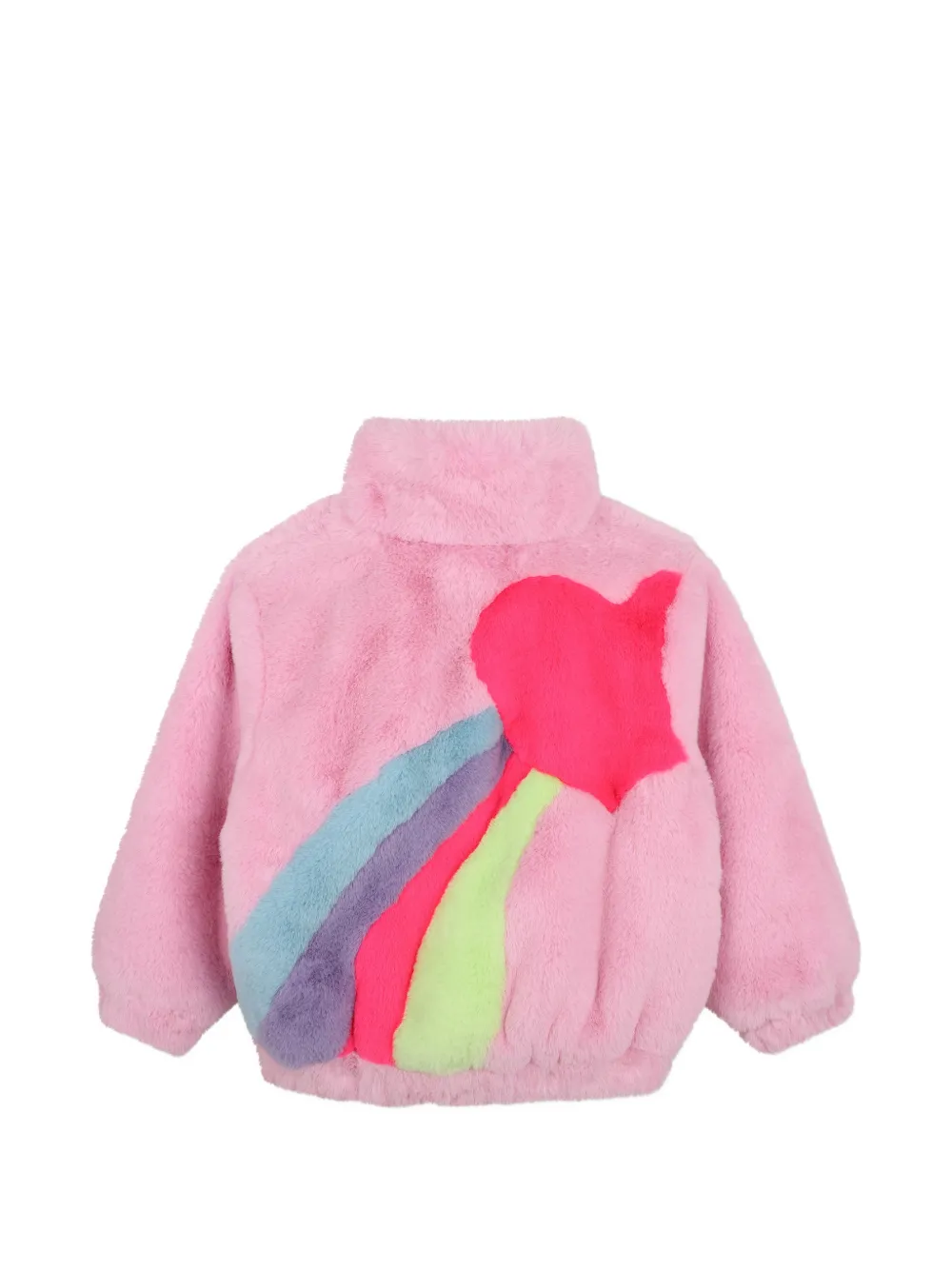 Billieblush Jas met hart-patch en bont Roze