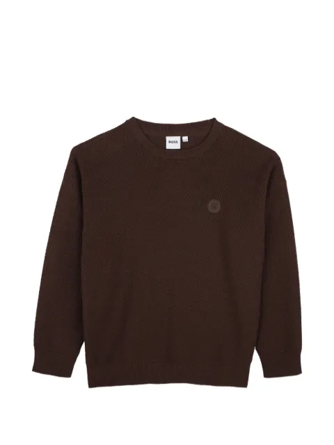 BOSS Kidswear logo-patch sweater