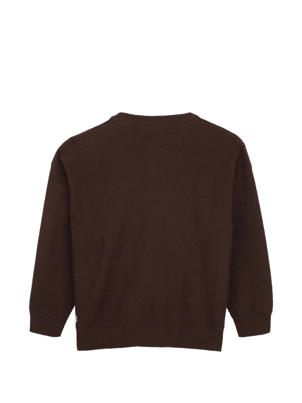 BOSS Kidswear logo-patch sweater Bruin