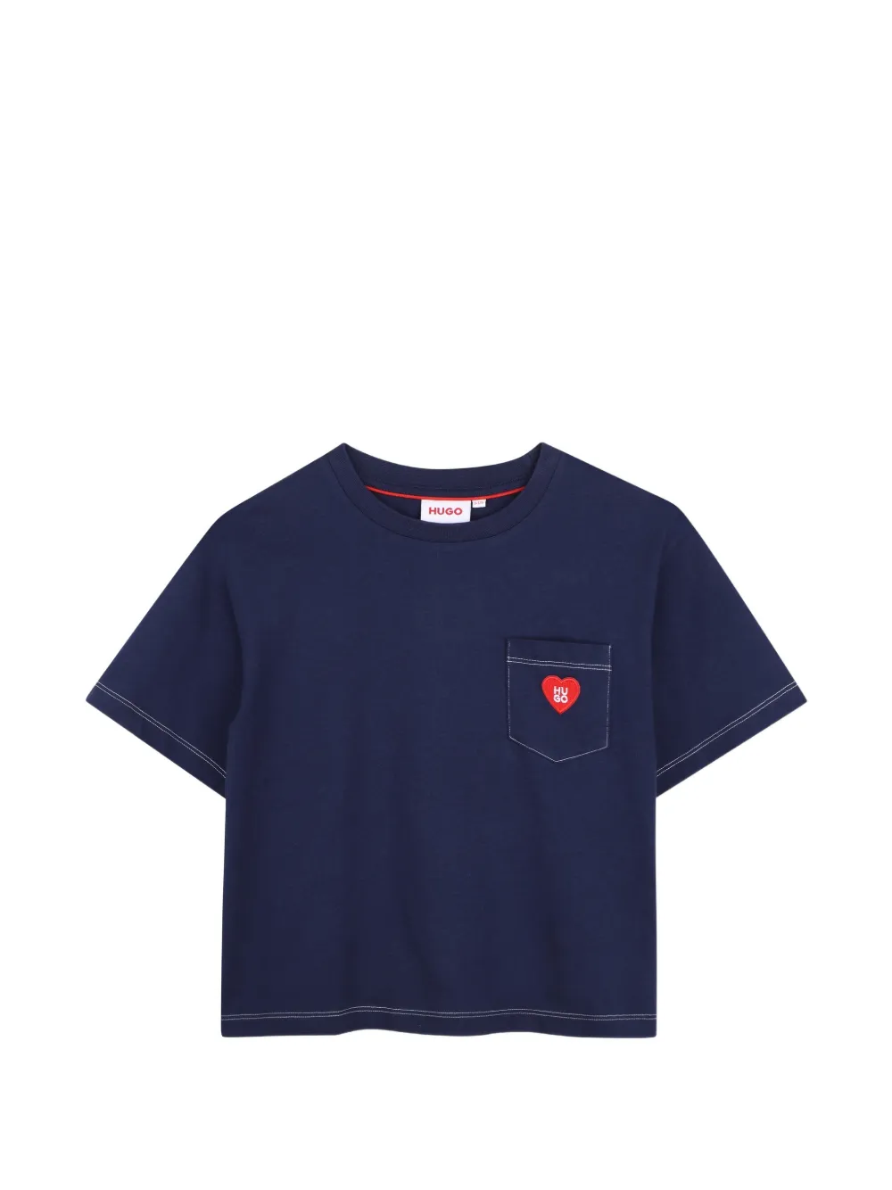 HUGO KIDS T-shirt con applicazione - Blu