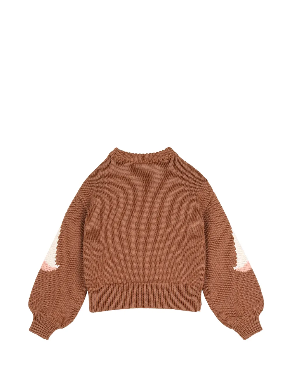 Chloé Kids Trui met geborduurd logo en flamingo-intarsia Bruin