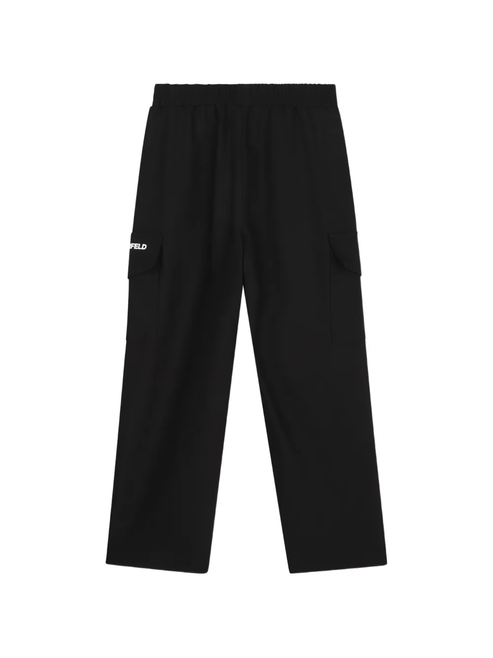 Karl Lagerfeld Kids Cargo broek met logoprint Zwart