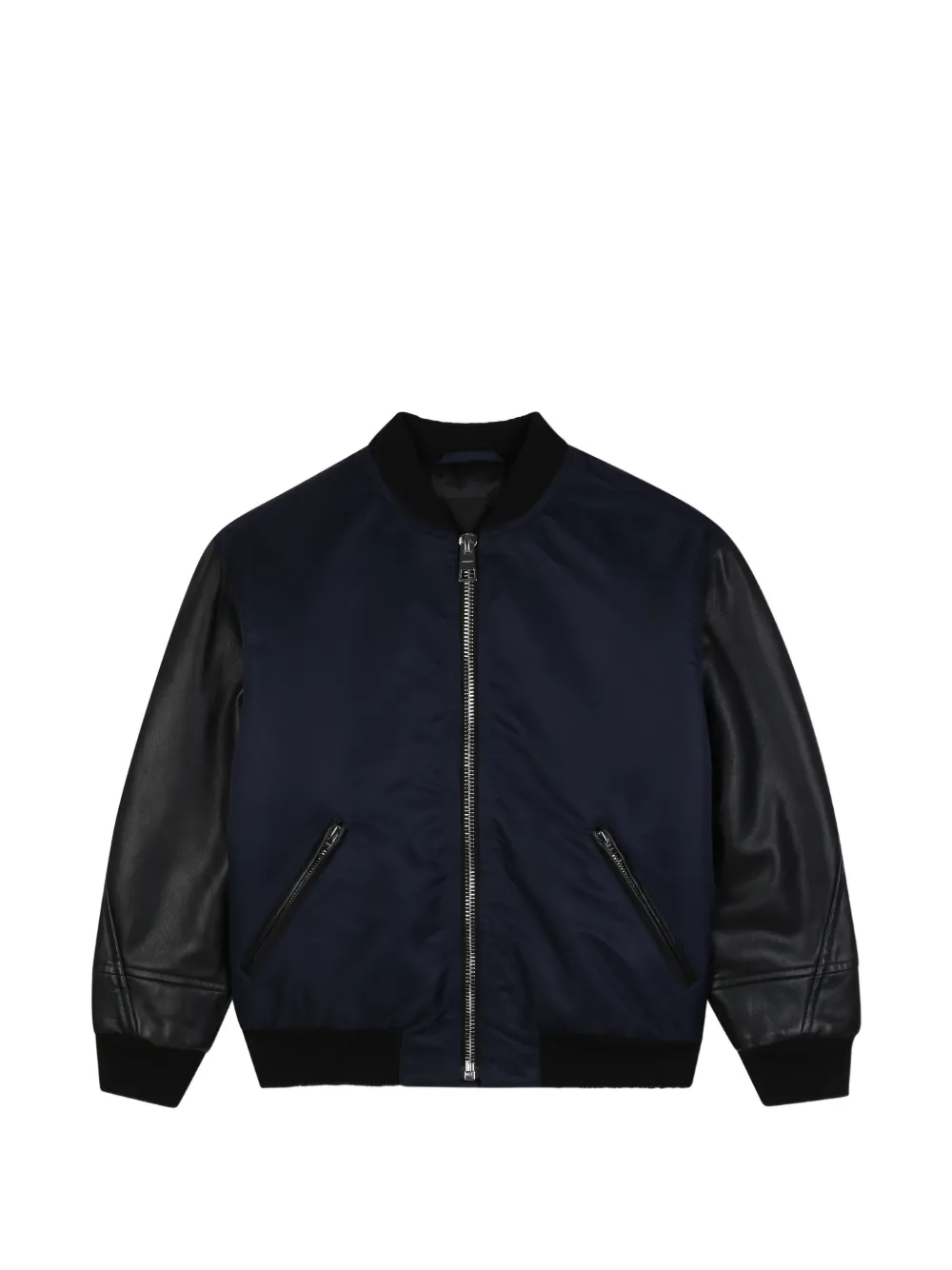 Givenchy Kids Bomberjacke mit Logo-Stickerei - Blau