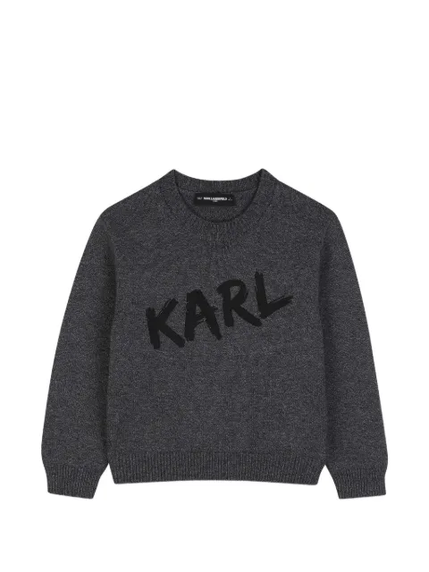 Karl Lagerfeld Kids pull à logo imprimé