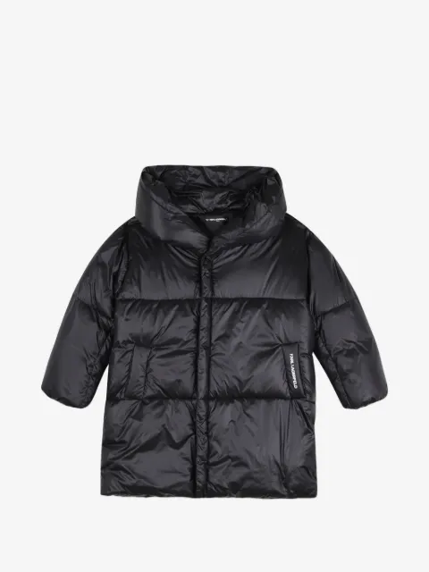 Karl Lagerfeld Kids Gefütterte Jacke mit Logo-Print