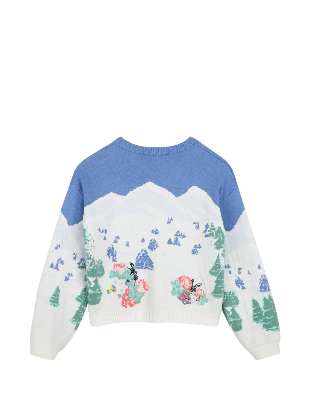 Kenzo Kids Trui met berg-intarsia Wit