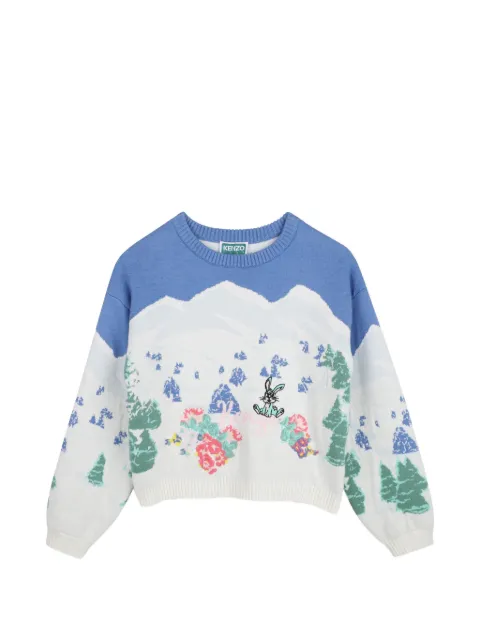 Kenzo Kids mountain-intarsia sweater