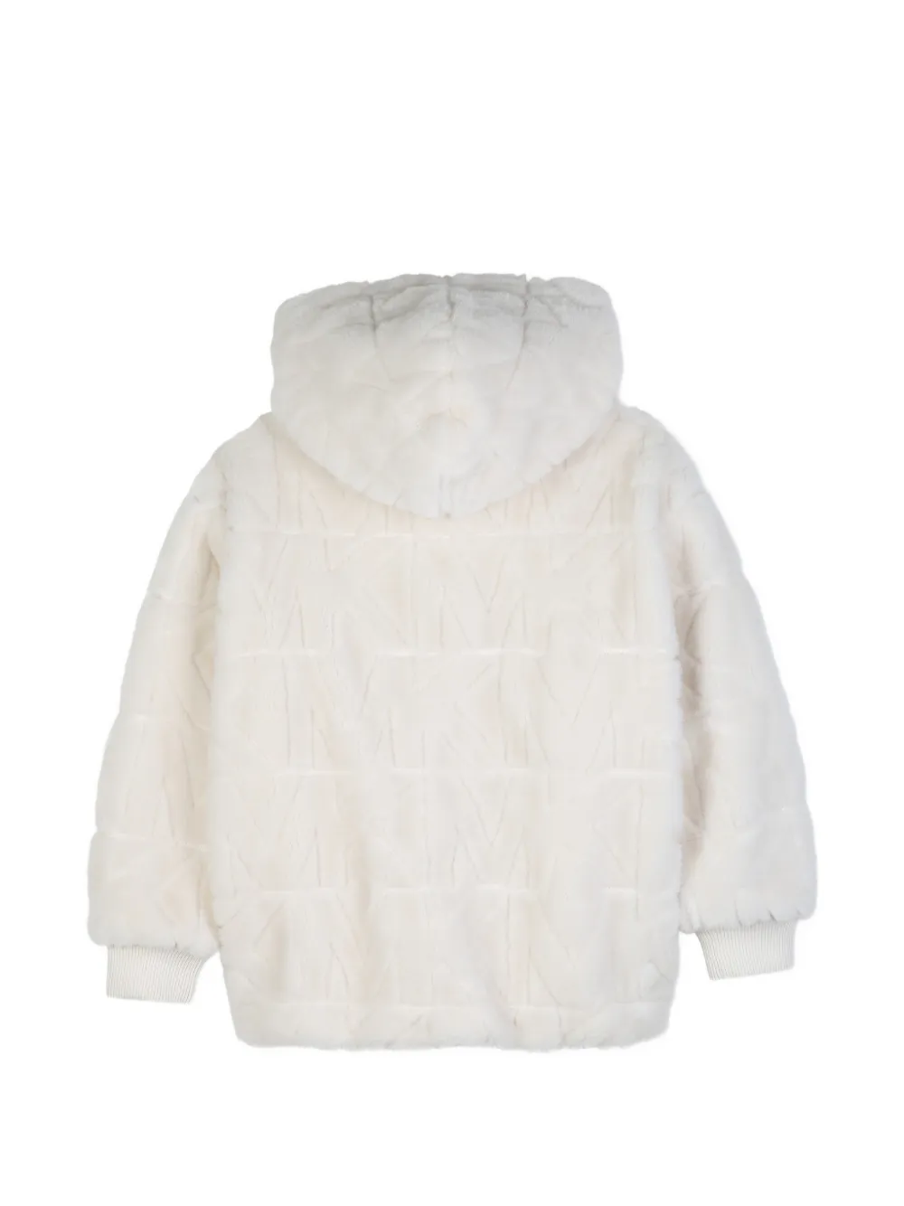Michael Kors Kids Jas van imitatiebont met logo-reliëf Beige