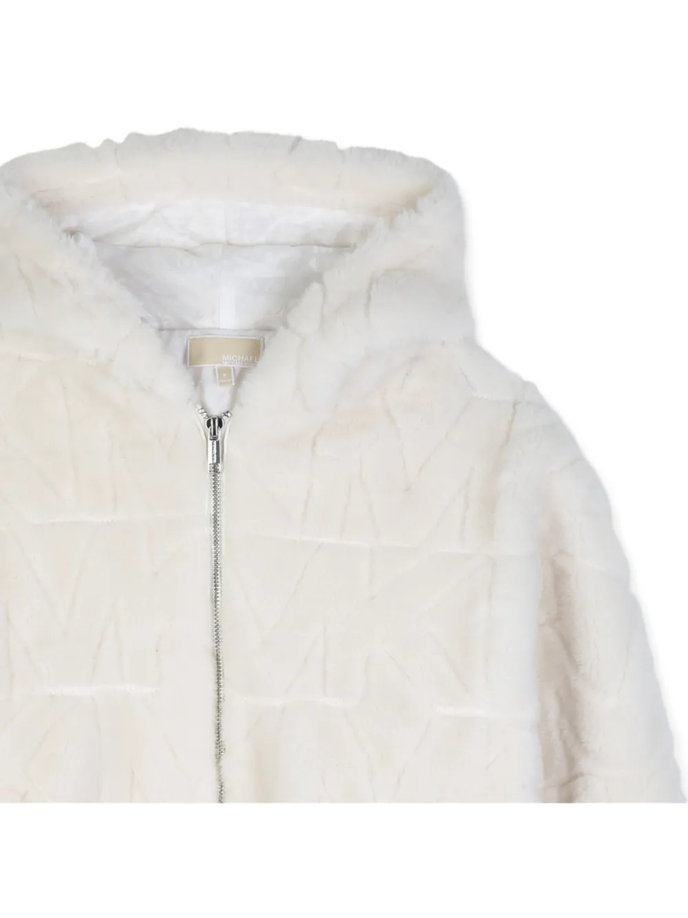 Michael Kors Kids Jas van imitatiebont met logo-reliëf Beige