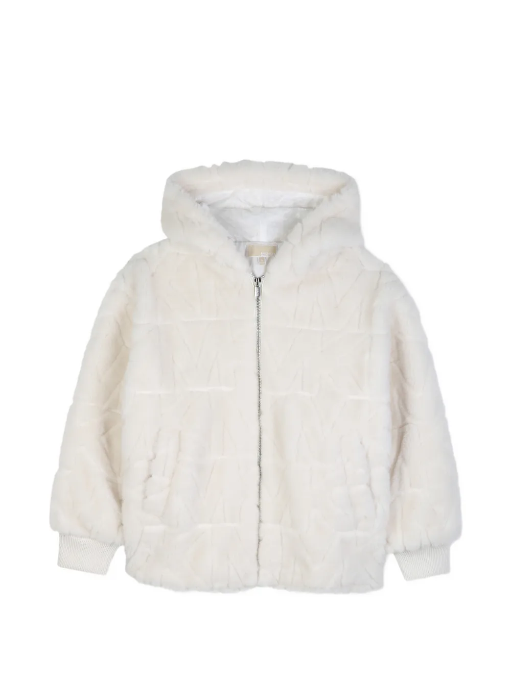 Michael Kors Kids Pelliccia sintetica con logo goffrato - Toni neutri