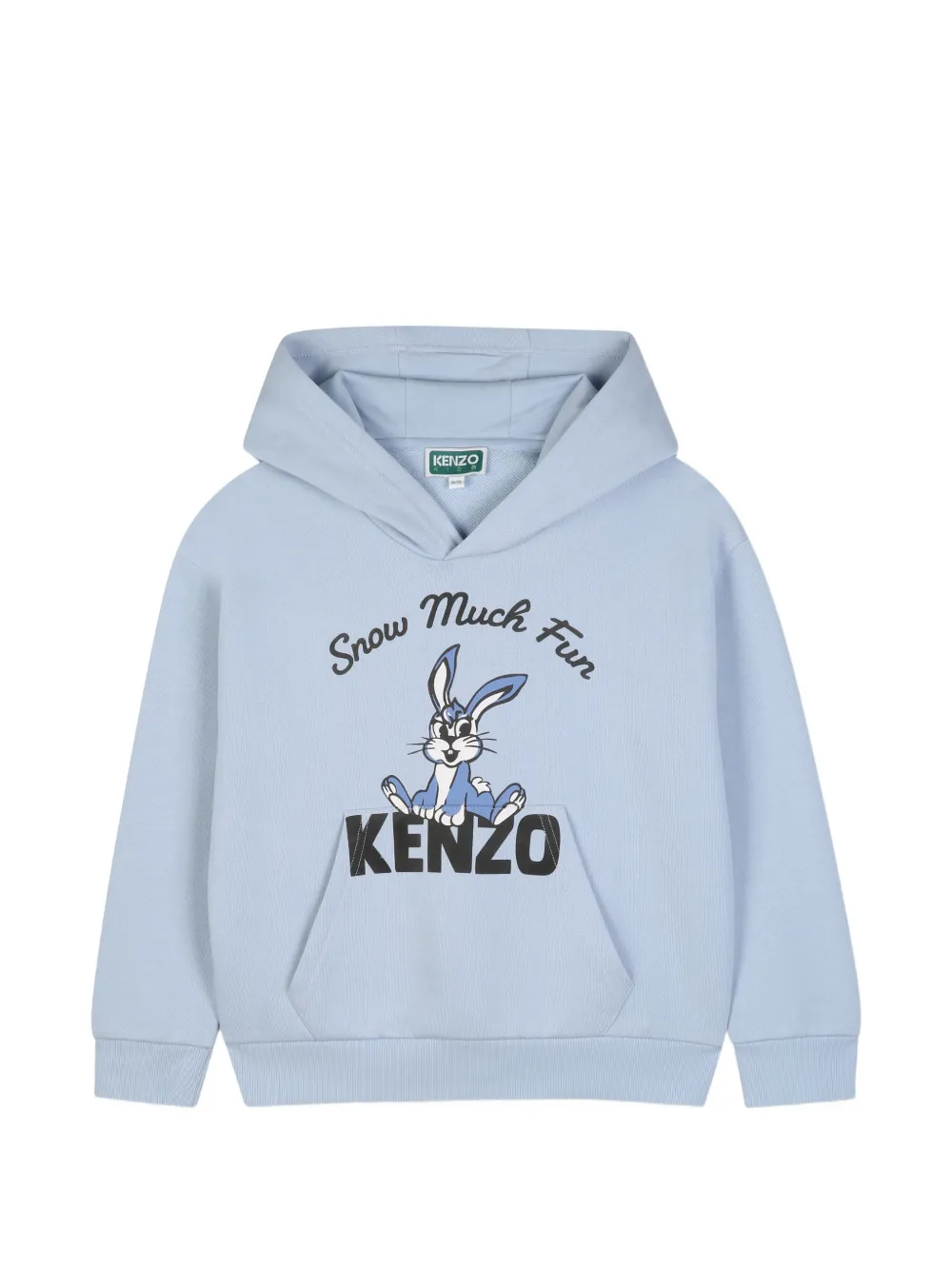 Kenzo Kids Felpa con stampa e cappuccio - Blu