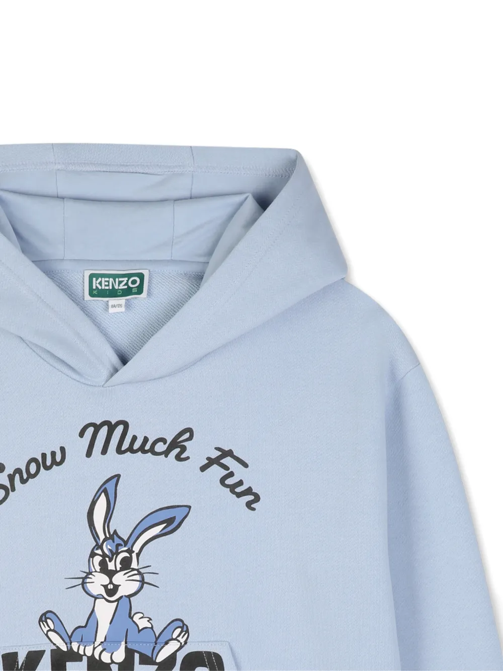 Kenzo Kids Hoodie met print Blauw