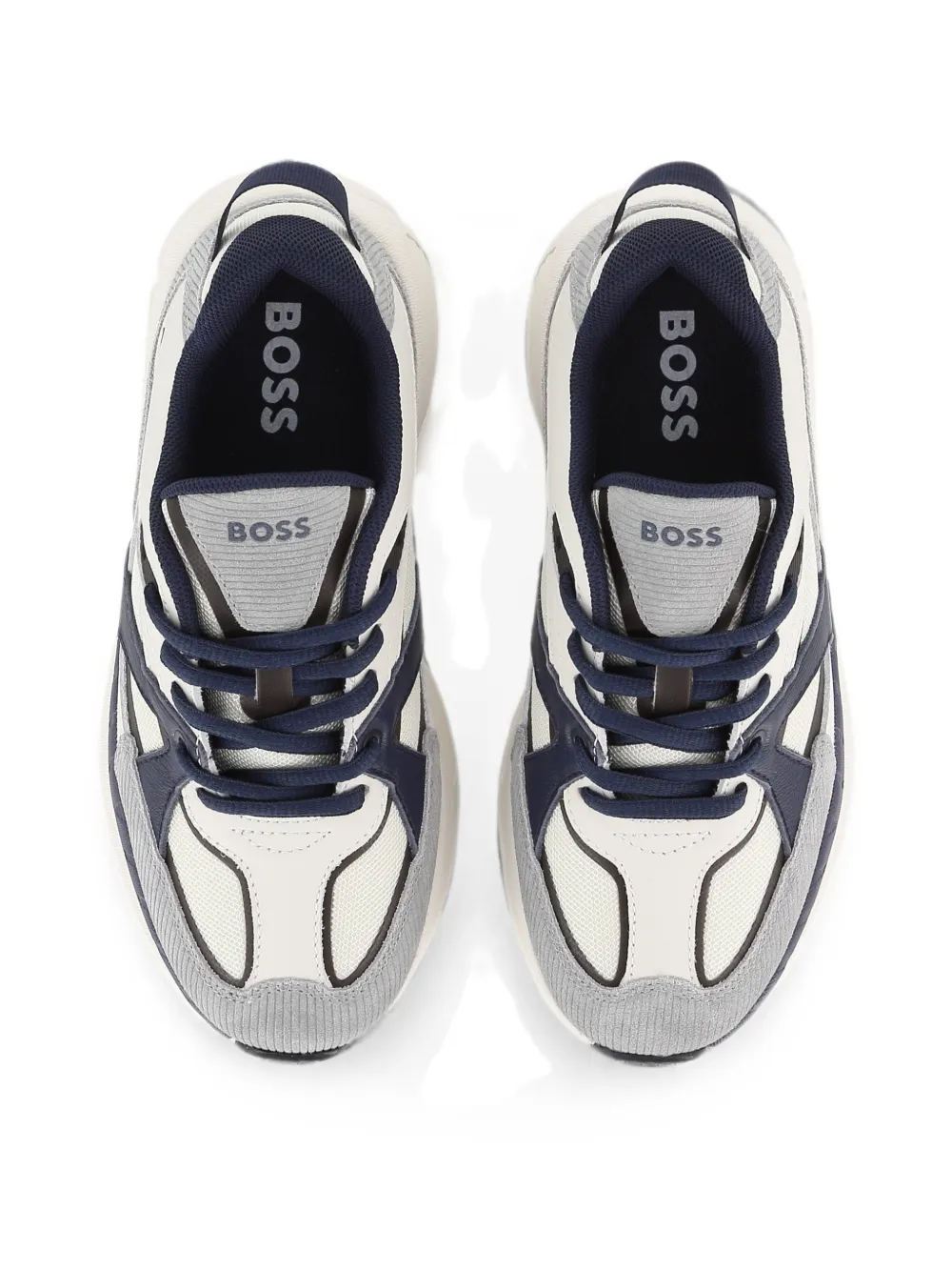 BOSS Kidswear Sneakers met vlakken Beige