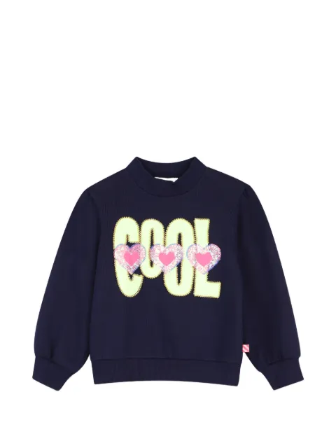 Billieblush sequin-embellished heart-print sweater