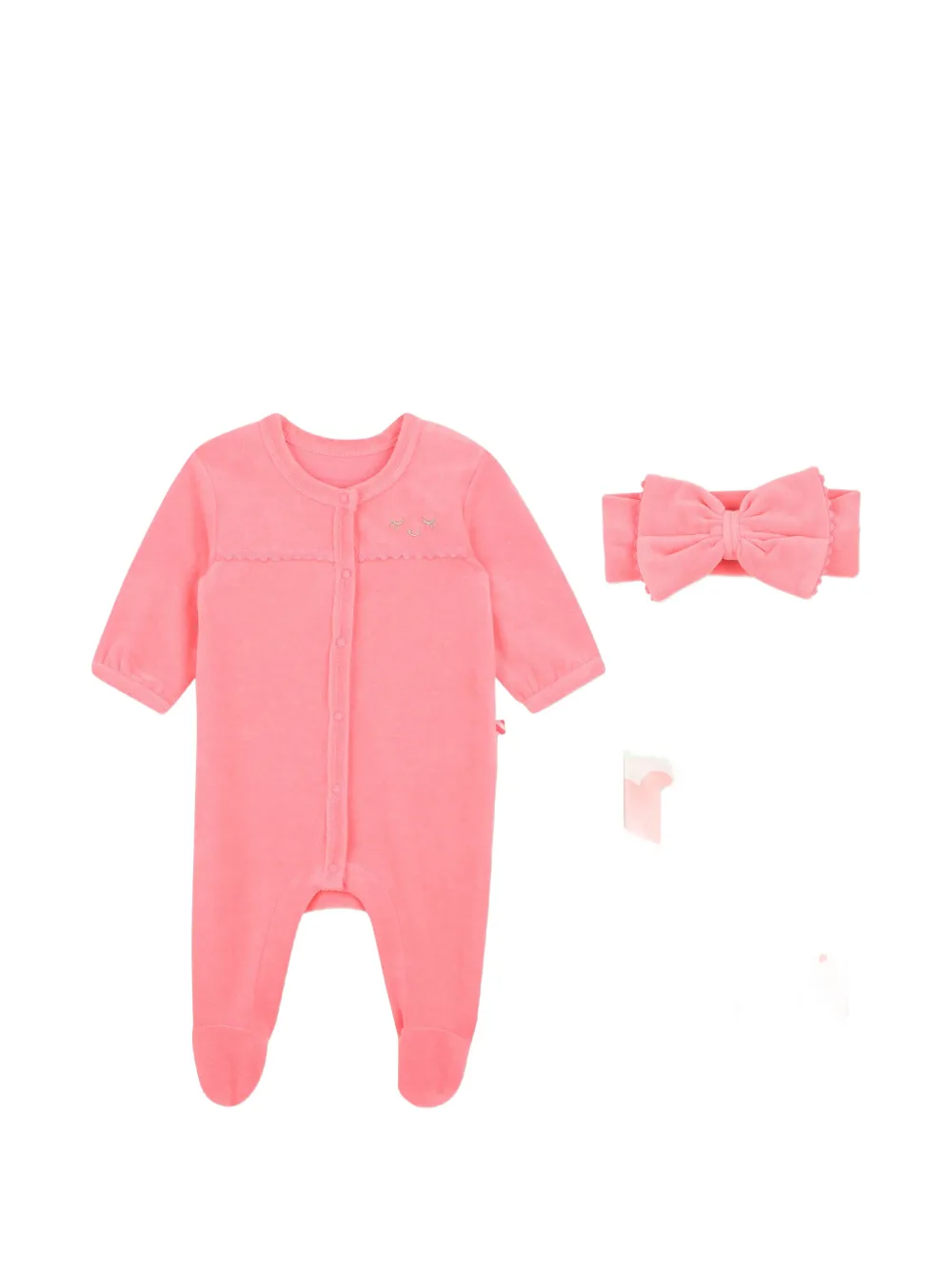 Billieblush bow-detail babywear set - Rosa