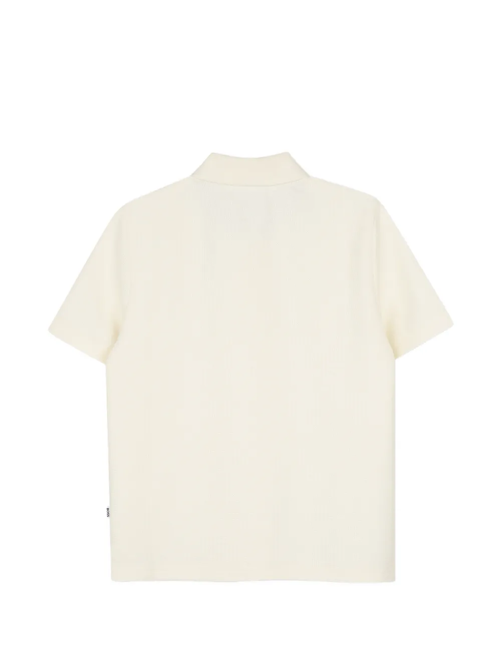 BOSS Kidswear Poloshirt met monogram-patch en korte mouwen Beige