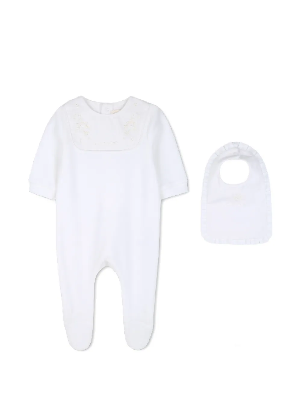 Givenchy Kids Schmetterling-Pyjama mit Rüschenbesatz - Weiß