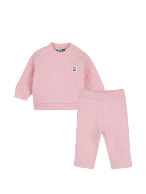 Kenzo Kids quilted floral-pattern tracksuit