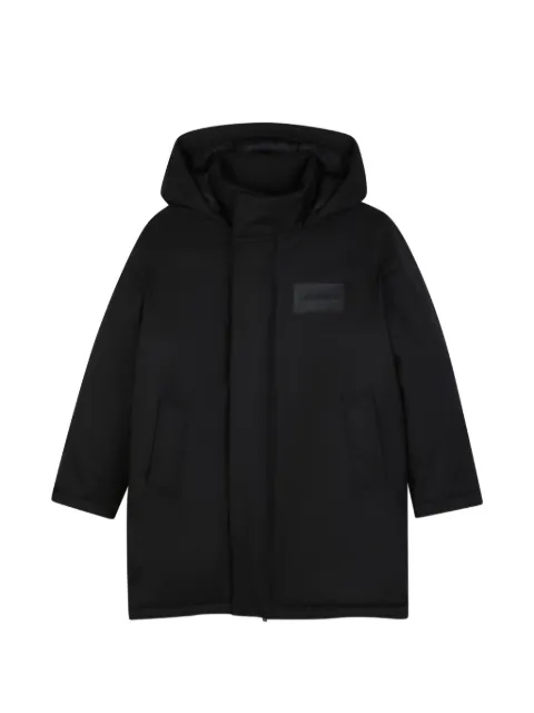 Karl Lagerfeld Kids logo-patch hooded coat