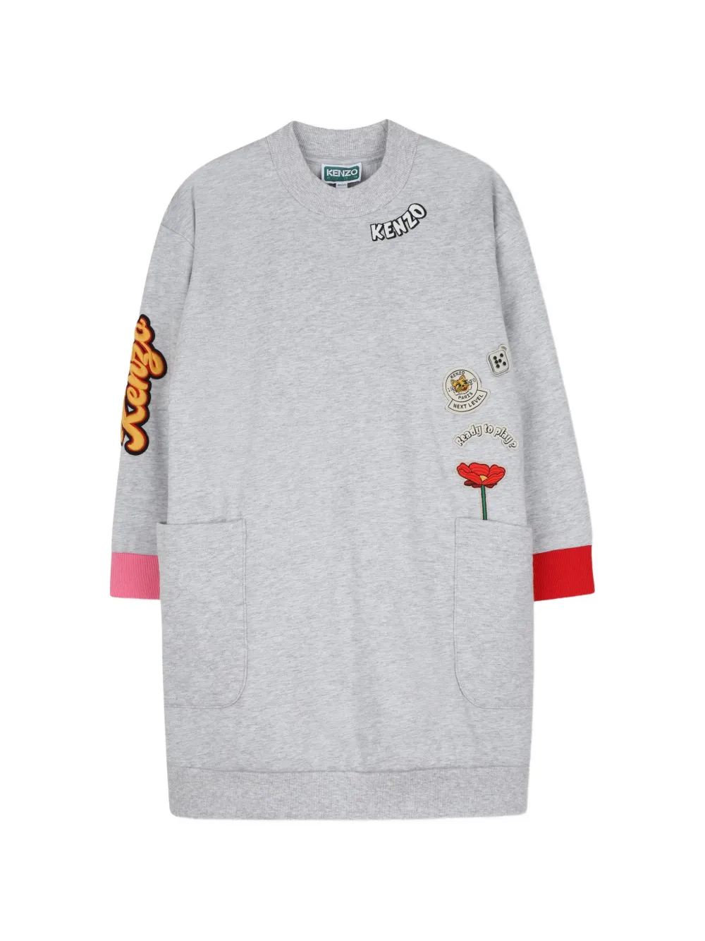 Kenzo Kids Abito con applicazione - Grigio